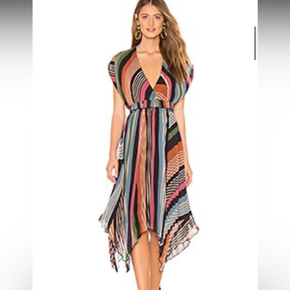SAYLOR Pleated Midi Dress